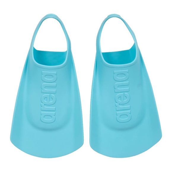 Arena Kids Fins Swim Fins KIDS US Size 1.5-2 Sky Blue Open Heel NWT - Picture 1 of 5